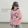 LUSON Girls' Striped Long-Sleeve T-Shirt