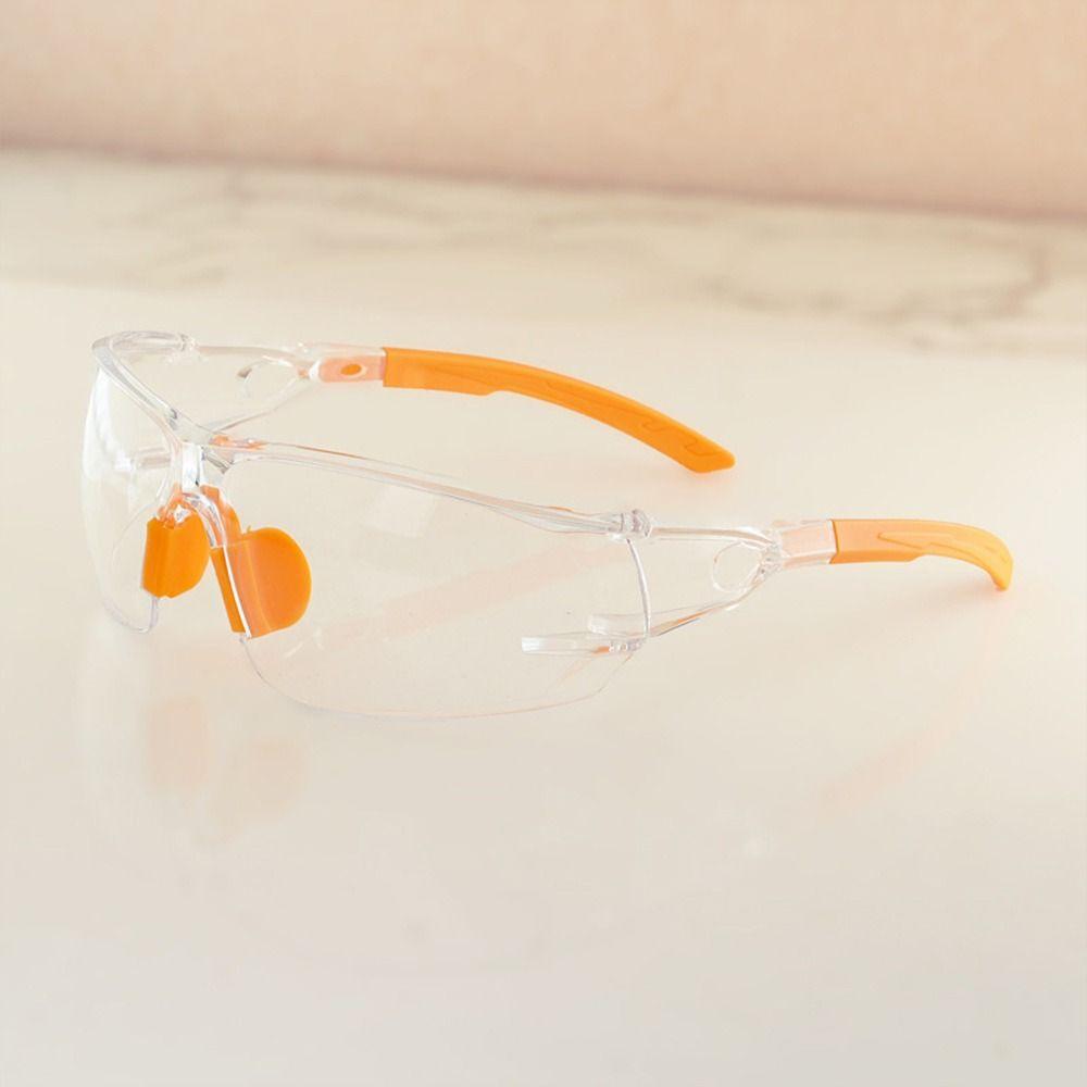 Colorful Work Goggles Transparent Anti-Fog Goggles Simple Safety Glasses for Work/Lab/Cycling