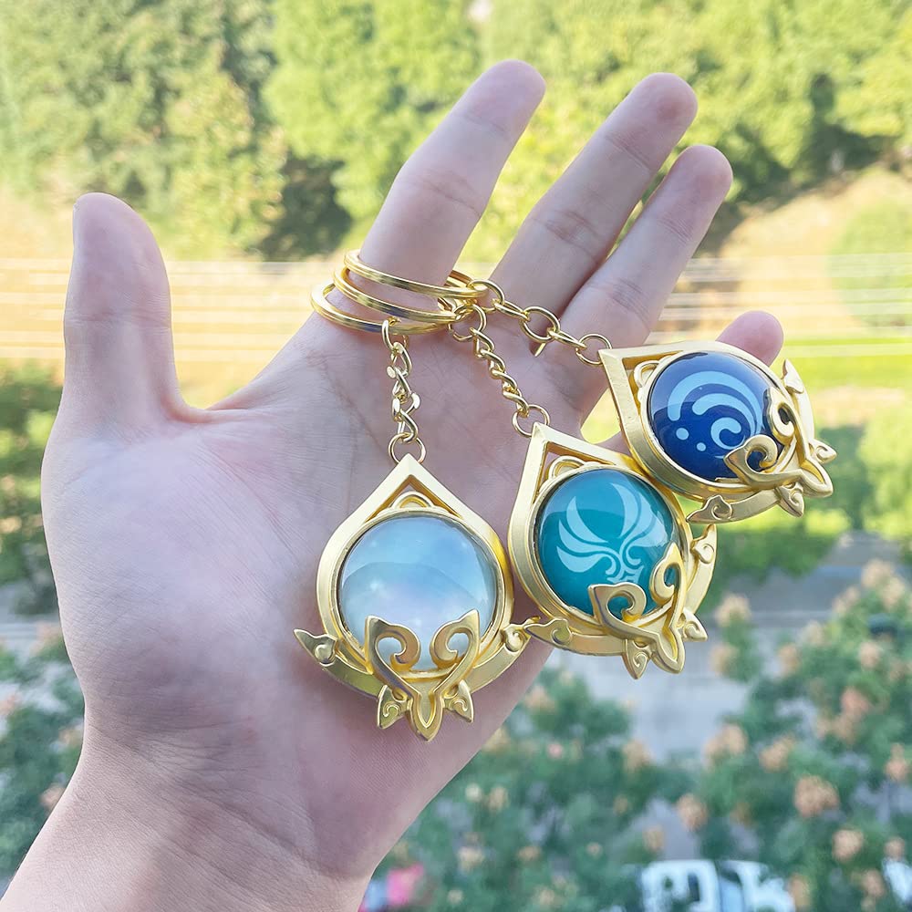 Smeru Elemental Eye of God Merchandise Keychain Pendant Small Pendant for Car Keys Bag Decoration Birthday Gift School Festival Anime Accessories