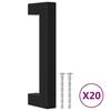 Furniture Handles 20 Pcs Black 96 Mm Stainless Steel