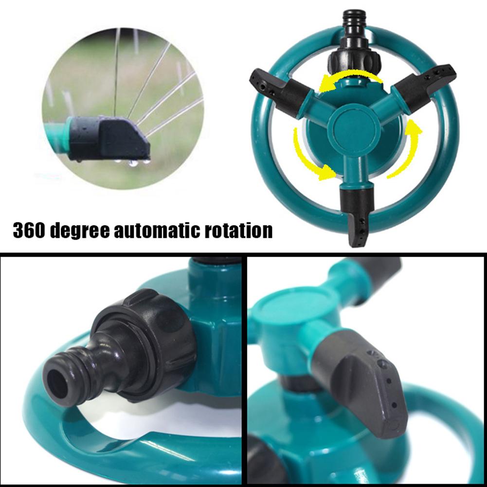 1/2Pcs 3 Nozzle Garden Sprinkler 360 Degree Automatic Rotating Water Spray Garden Watering Irrigation Supplies Garden Lawn
