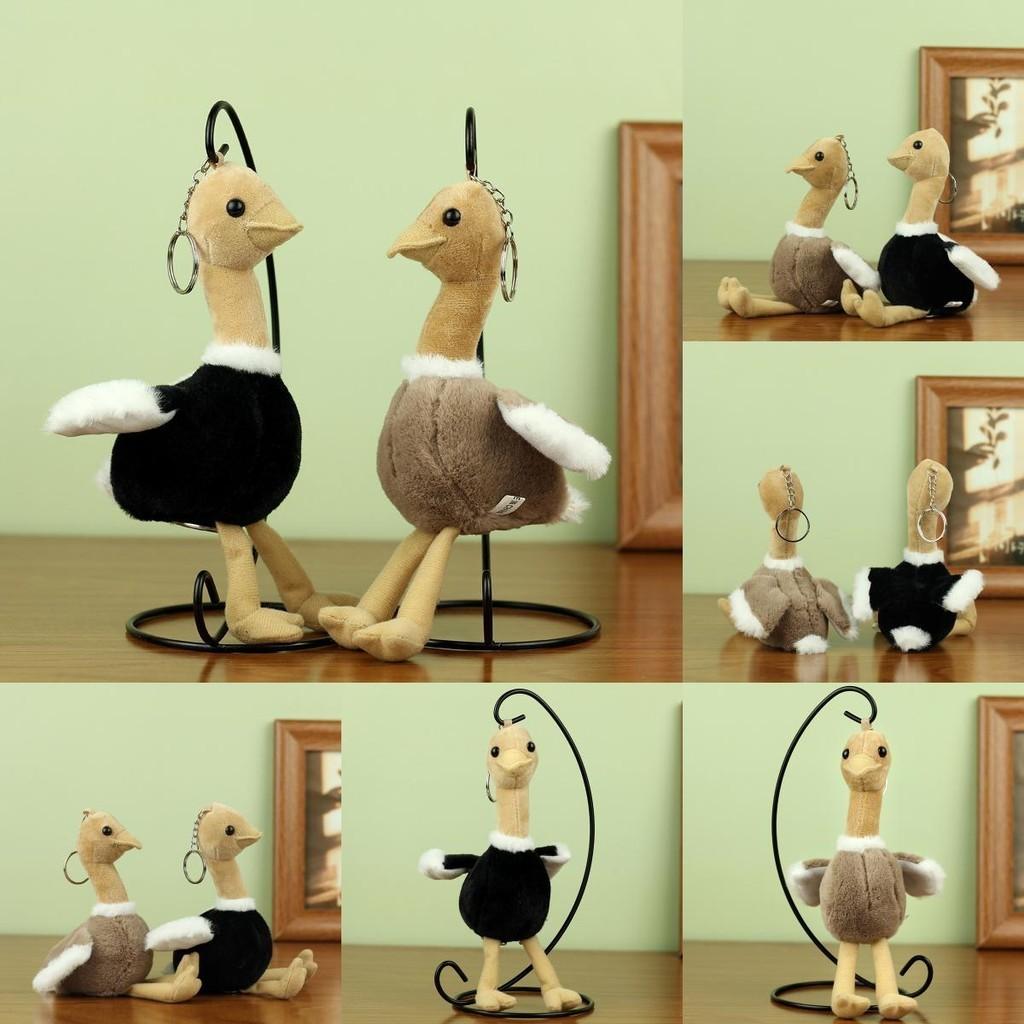 Rozkošný plyšový klíčenka pštros mazlivý ptáček hračka ideální jako dárek k narozeninám pro děti