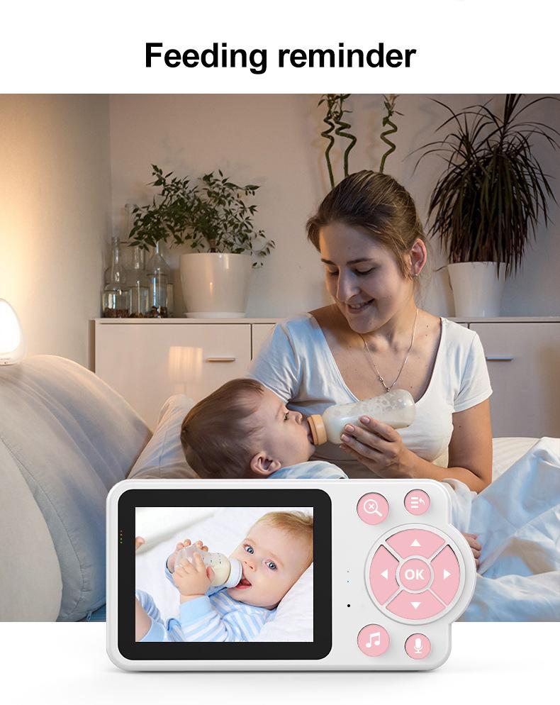 2.8" Baby Monitor: Color Screen, Temperature & Cry Detection, Voice Intercom