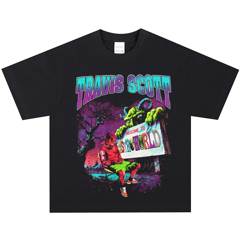 Футболка Travis Scott, Мягкая ткань, Повседневная M