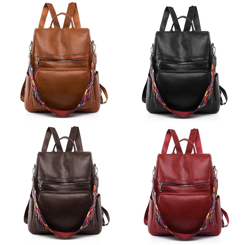 Pu Leather Backpack For Women With Large Capacity And Antitheft Design Perfect For Travel And Daily Use
