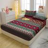 3-teiliges einfaches modernes Böhmen-Muster mattes dreiteiliges Spannbettlaken-Set, Schlafzimmer bedrucktes Bettbezug-Set, Bettwäsche