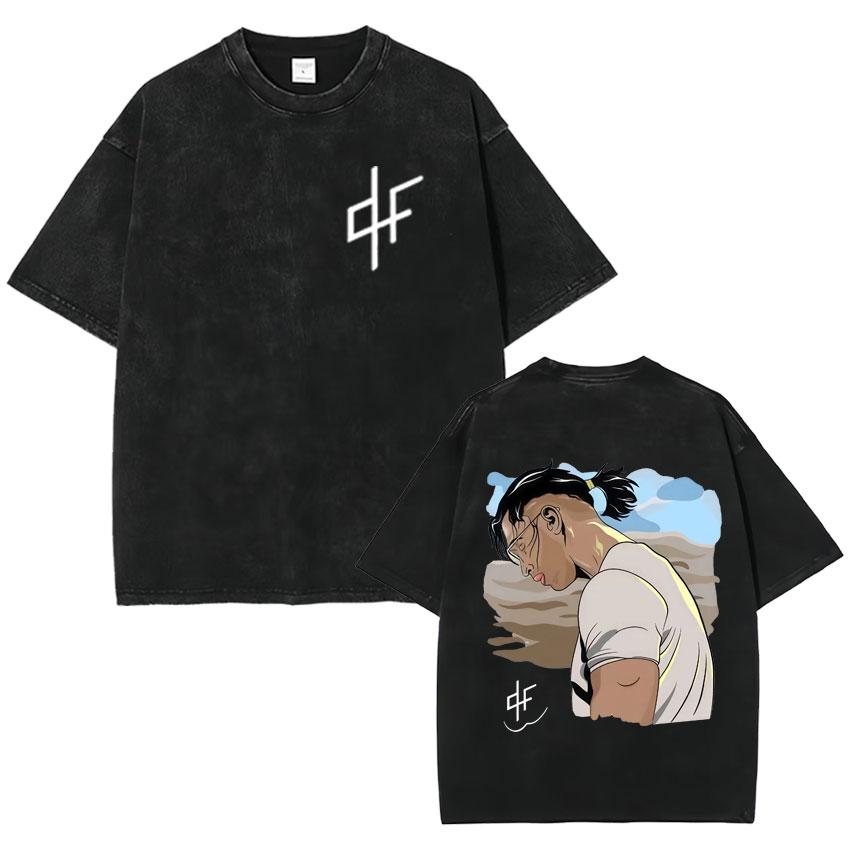 

Rapper PNL Vintage Washed Double Sided Print High Quality Tshirt Mens Womens Fashion Tshirts Aesthetic Casual Crewneck T Shirt 2XL