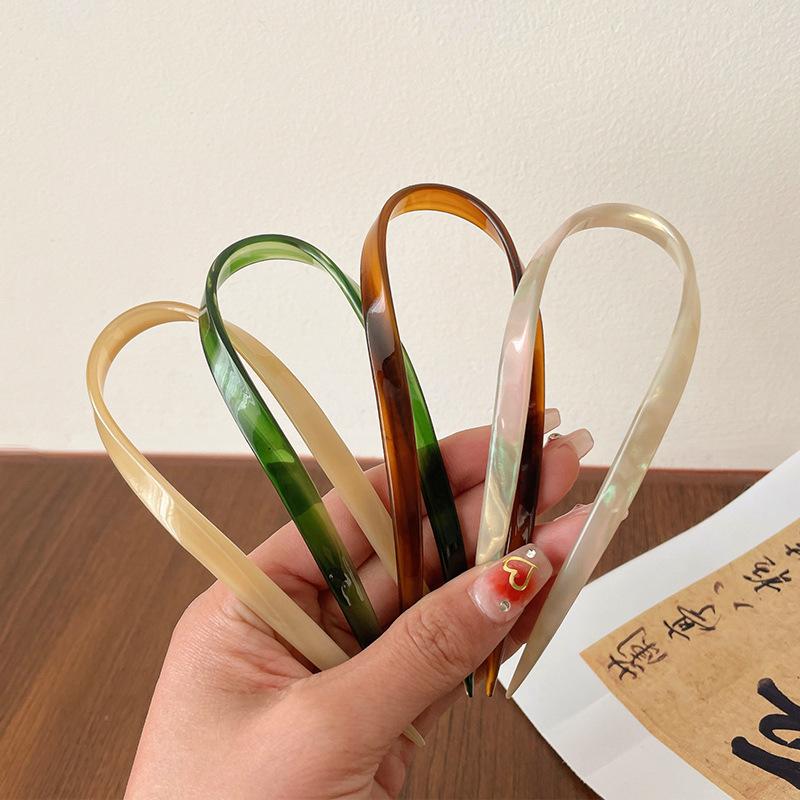 2023 Ny vintage U-formede hårnåler Utsøkt acetat hårklemme Mote gjør-det-selv-hårgrep Barrettes For kvinner Hårtilbehør Hodeplagg
