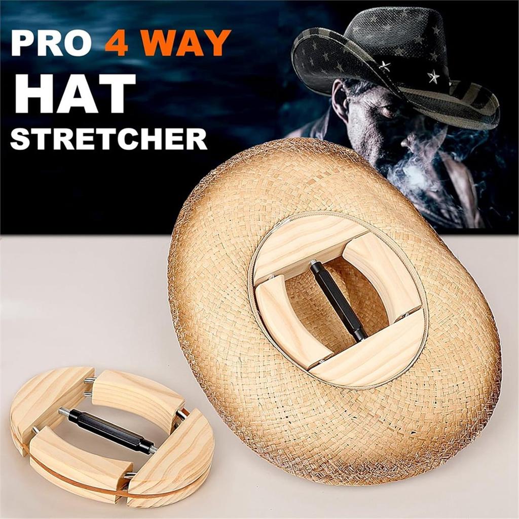 Hutdehner 4-Wege, Hutdehner für Fitted Hats Größe 6 7/8 bis 8 1/2, Hutspanner, Robuster Hutverlängerer