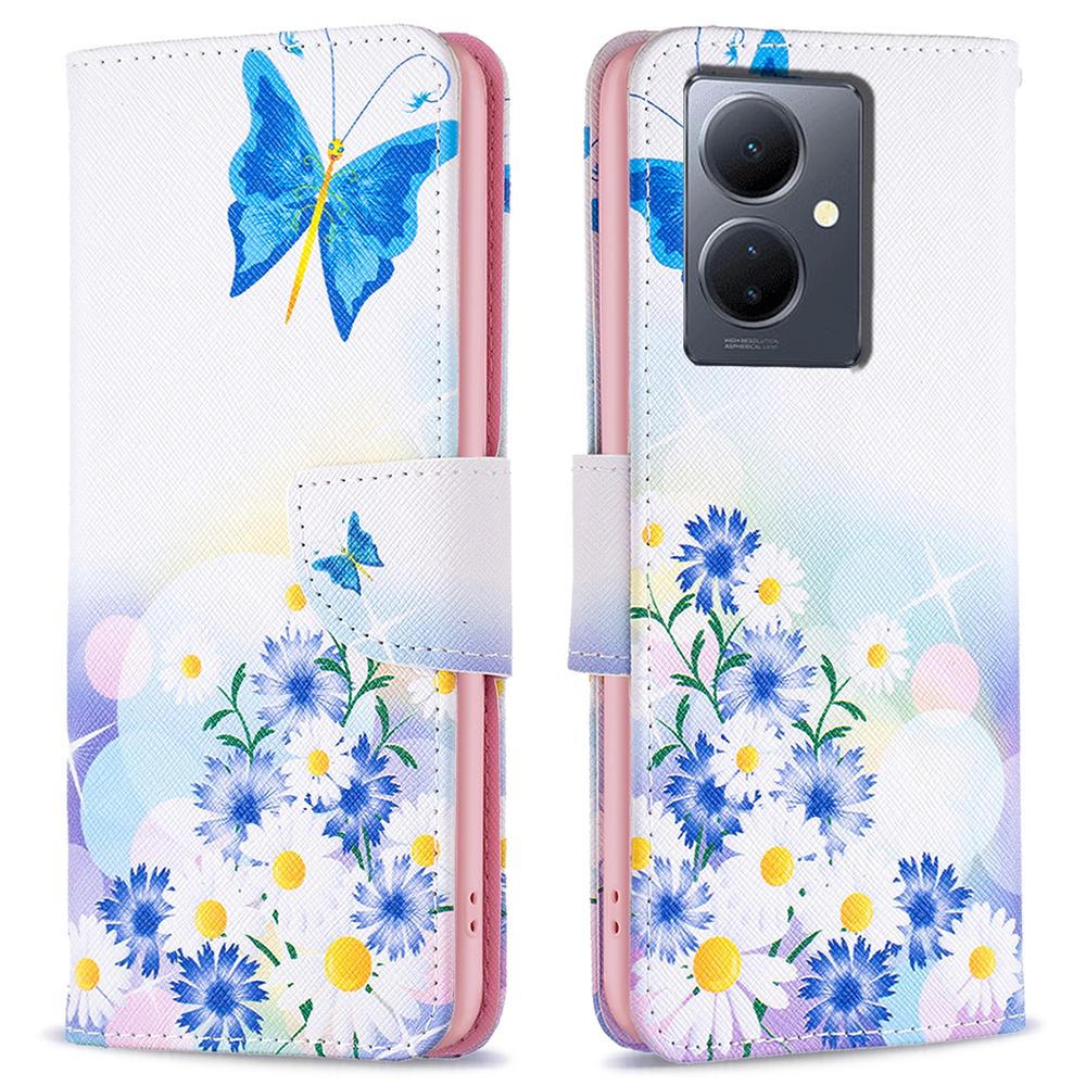 

PU Leather Flip Case for vivo Y78 (China) 5G/Y36 4G (Global)/Y36 5G (Global),Pattern Printing Stand Wallet Phone Cover J