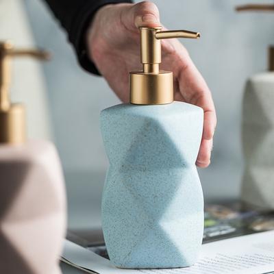 Nordisk Glasyr Serie Keramisk Tvålflaska Handdesinfektion Dispenserflaska Duschgel Schampo Lotion Pumpflaska Badrumsförvaring