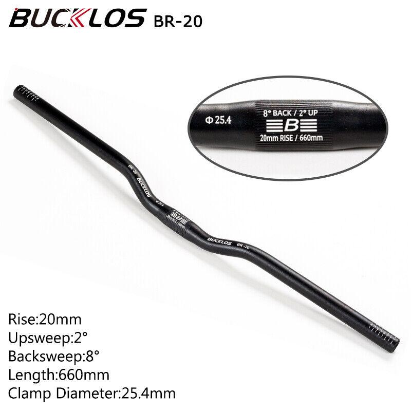 BUCKLOS Mountain Bike Handlebar 31.8mm 25.4mm Bicycle Riser Bar 620/660/720/780mm Aluminum Alloy MTB Handlebar Cycling Parts
