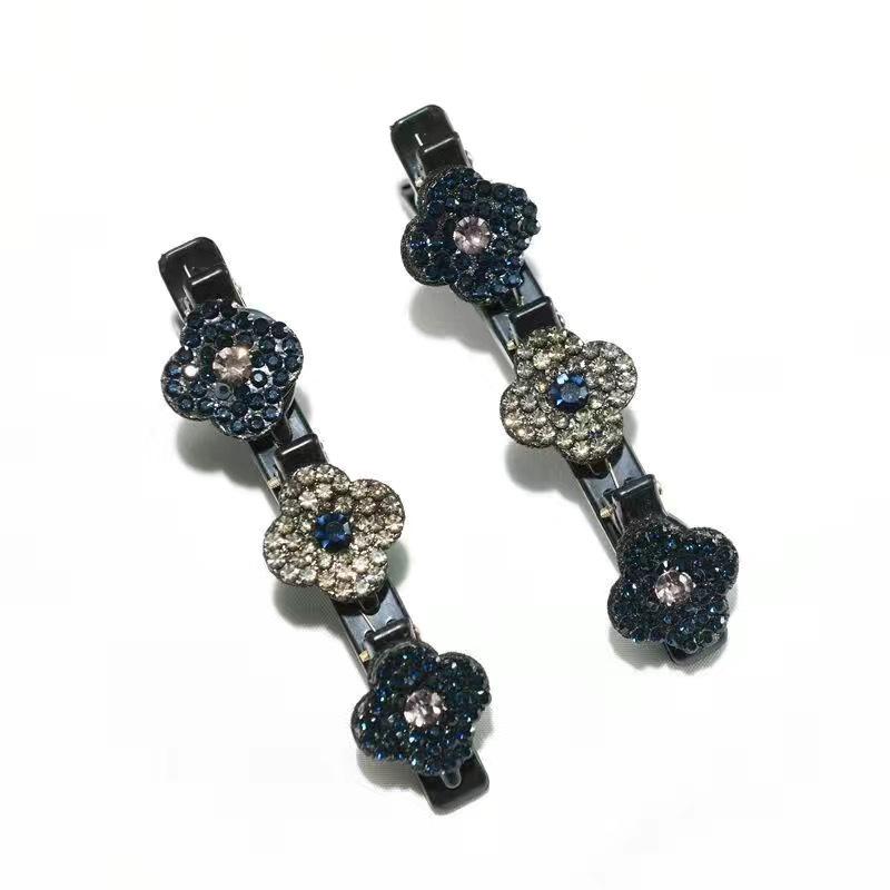 Trendy European & American Braided Hairpin Set: Floral and Bangs Clips