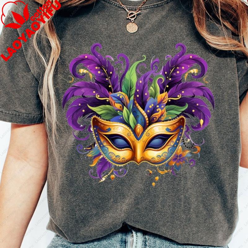 Mardi Gras Mask TShirt New Orleans Shirt Carnival Mask Shirt Mardi Gras Carnival TShirt Gift for Mardi Gras Graphic T Shirts