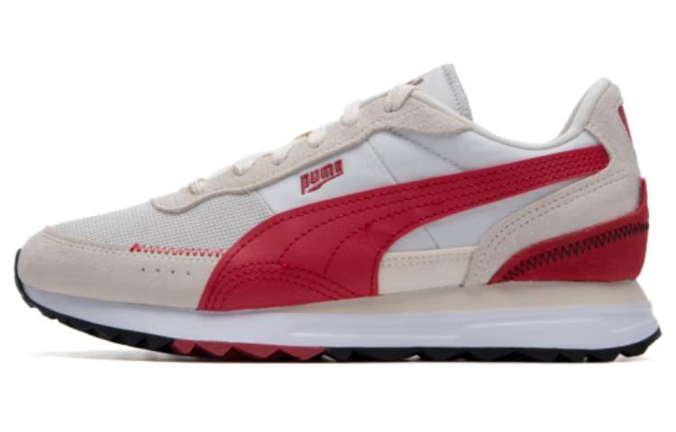 PUMA Road Rider Амортизация Устойчивость к истиранию Дышащие Низкие Беговые кроссовки Унисекс Белый Красный 397377-06 44.5