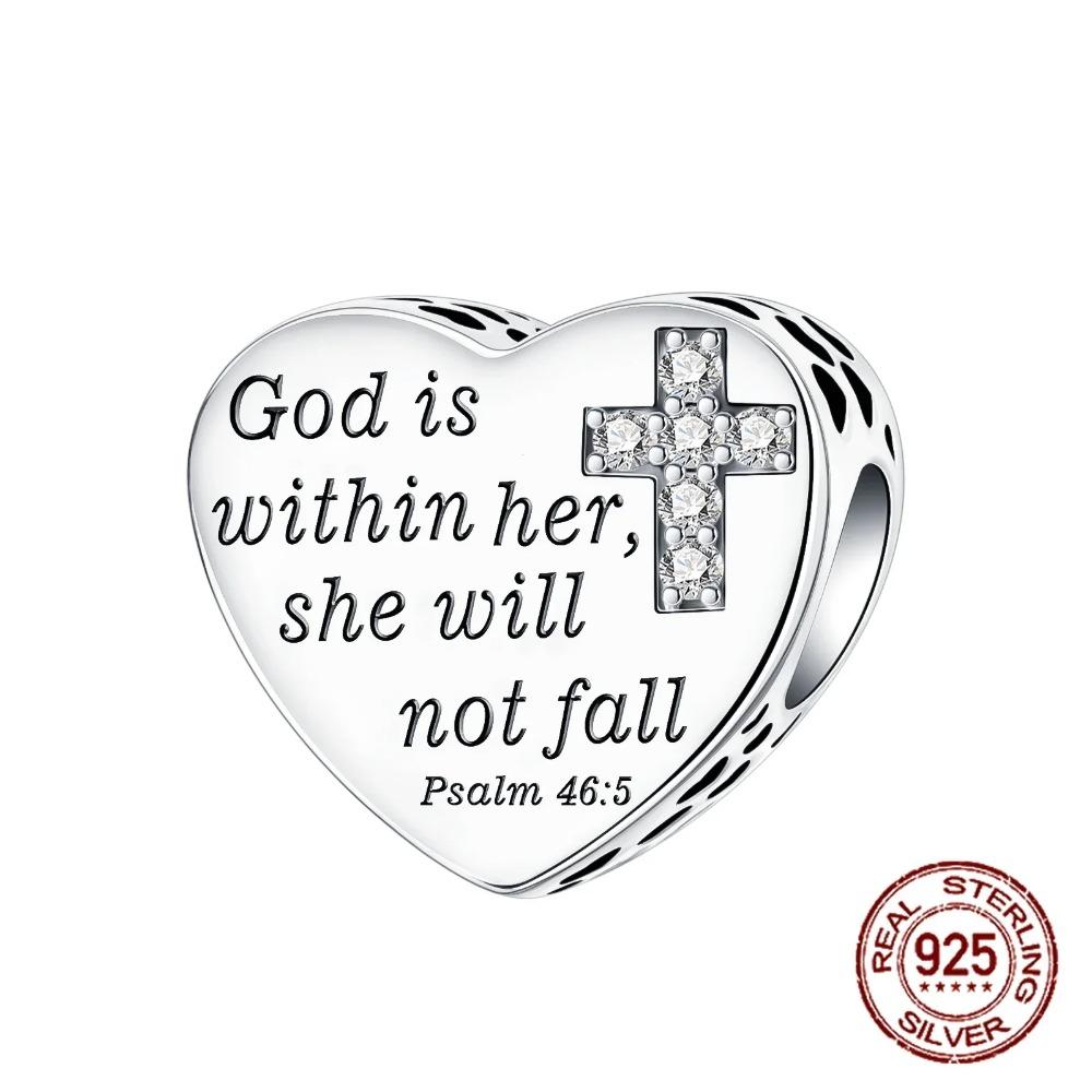 925 Silver Golden Charm Crown Family Tree Safety Chain Hollow Beads for Women DIY Bracelets Jewelry