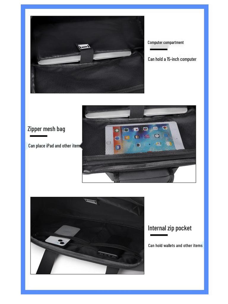 Men's High-End Wear-Resistant Insulated Travel Fitness Bag with Wet/Dry Separation