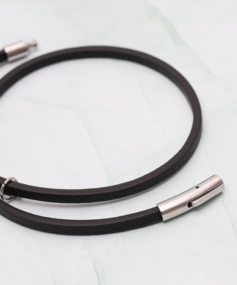 Blancier Voltige Bm268B1300 Simple Layered Cowhide Bracelet