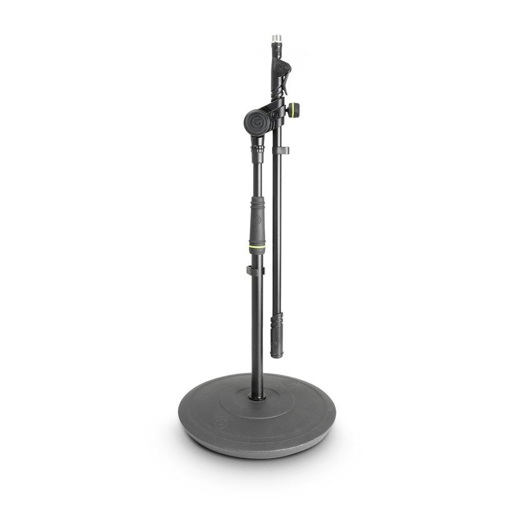 Gravity Microphone Stand, Short Boom, Two-Stage Boom, Round Base, Black, GMS2222B