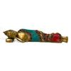 Sleeping Buddha Idol In Multicolor Buddhism Showpiece, Good Luck Gift, Brass