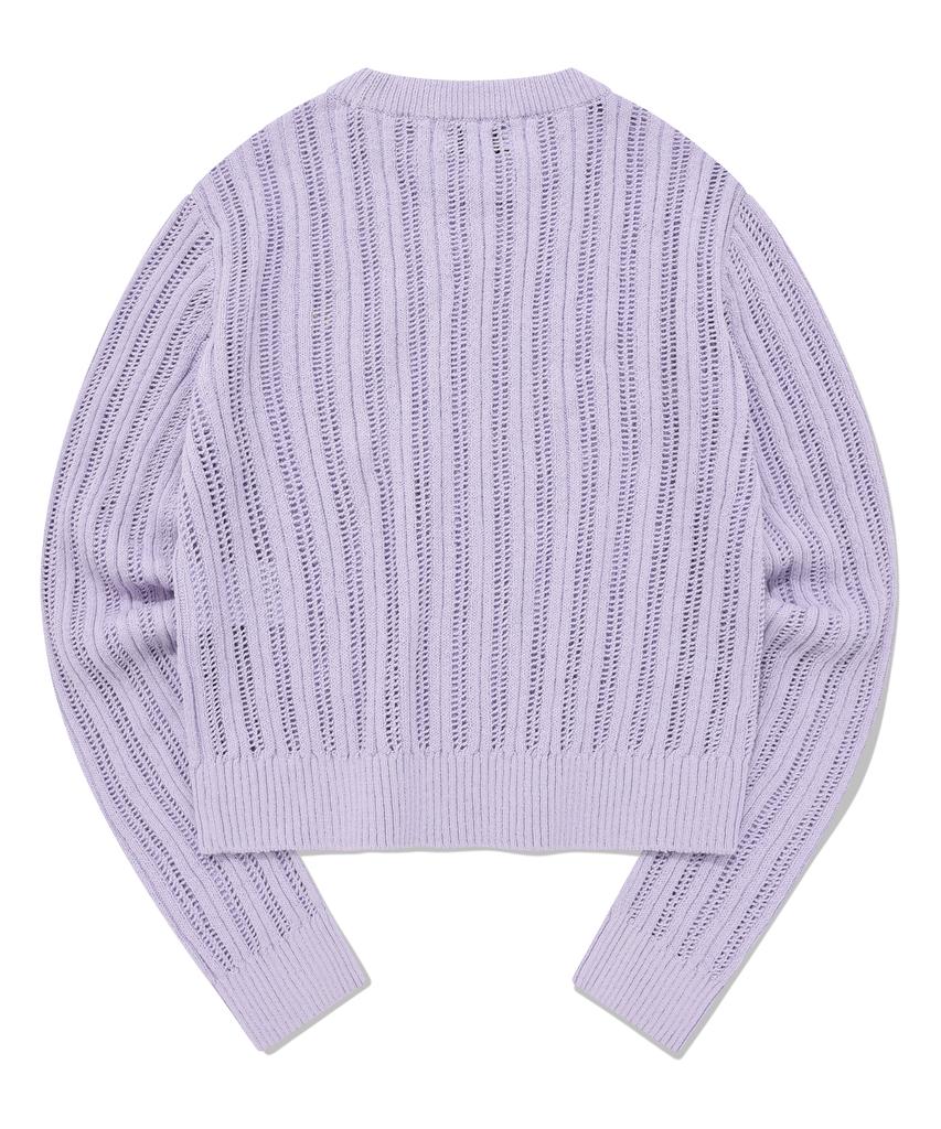 COVERNAT WOMAN Crochet Knit Lavender