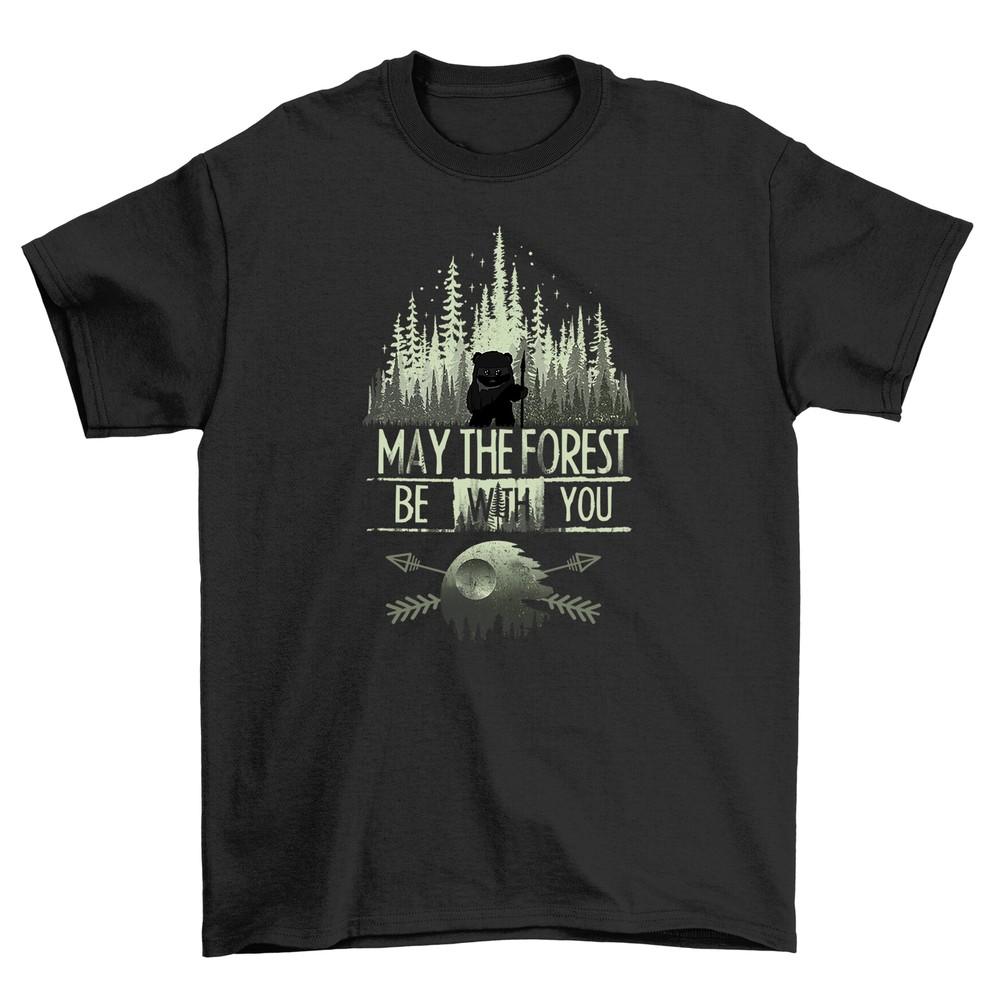 May the Forest Be with You - Funny Nature T-shirt, 100% Cotton, Unisex Design Fo
