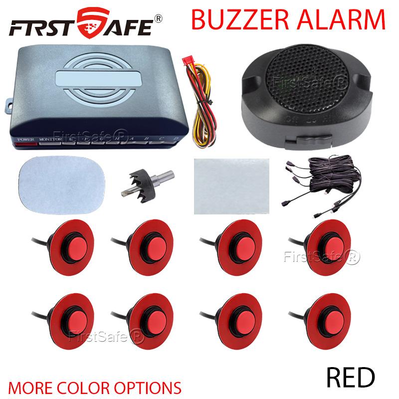 12V 16.5mm Parking Sensor Kit Universal 6/8 Sensor Buzzer Reverse Radar Sound Alarm Indicator Probe System