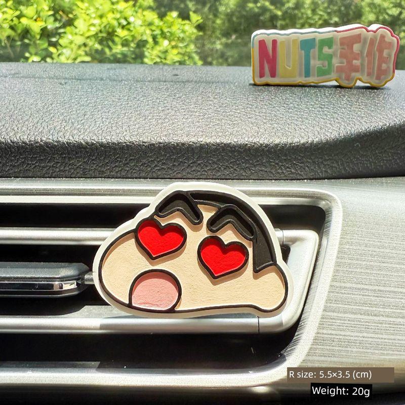 Crayon Shin-Chan Car Air Vent Diffuser Stone Aromatherapy Essential Oil Cute Handmade New Car Birthday Gift for Best Friend