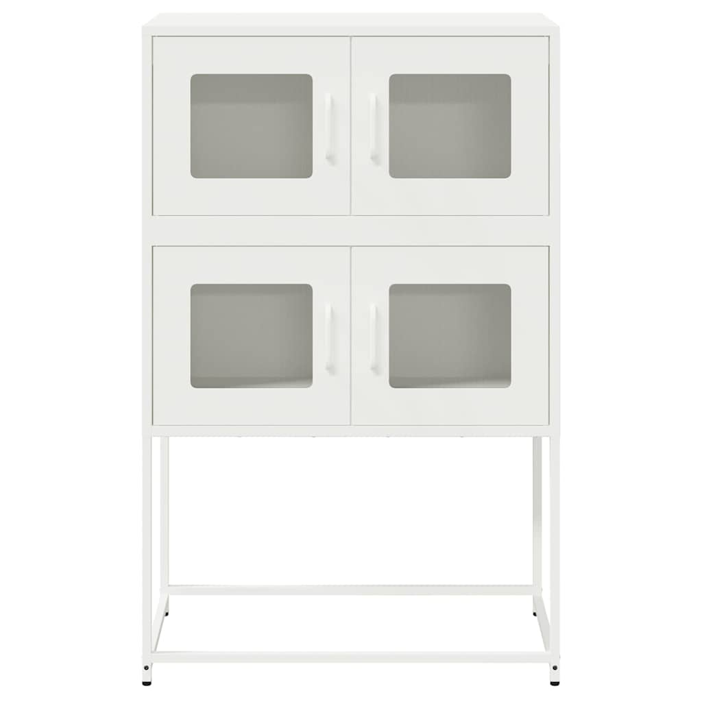 Komoda Biała 68X39X107 Cm Stal