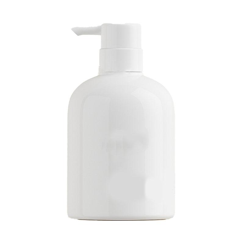 Shampoo Dispenser Bottle Plastic 500ml Large Capacity Home Decoration with Pump for Bathroom White