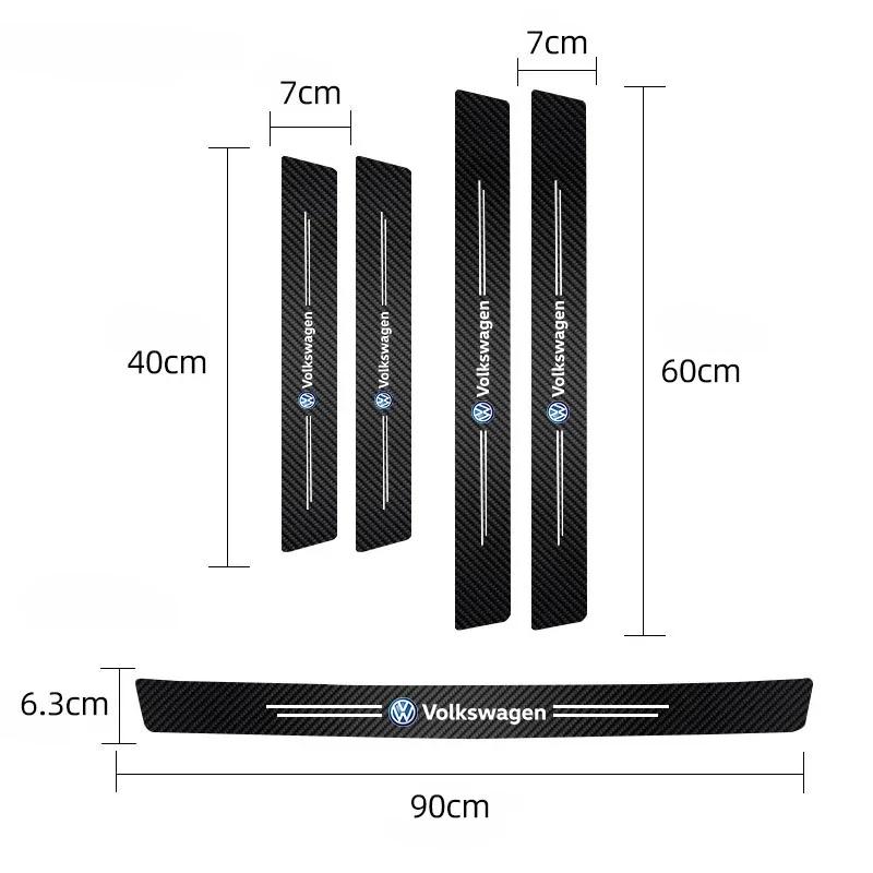 ·5Pcs Car Door Sticker Threshold Anti Scratch Decals Accessories For VW GTI Polo Golf Passat Tiguan Arteon Touareg Taigo CaddyNB3