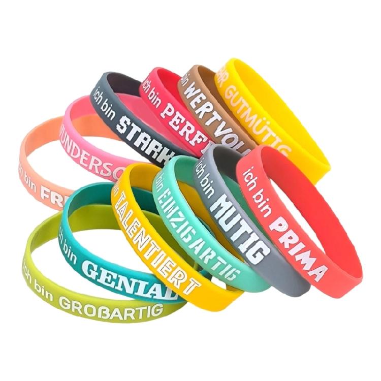 

Waterproof Silicone Inspirational Bracelet Multi Color Options For Sports Travel Gym Lightweight Sturdy Design 1