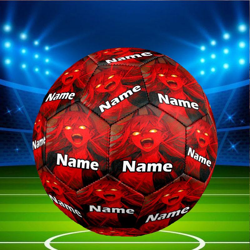 Custom Name Personalized Makima Chainsaw Man Print Size 5 Soccer Ball Training & Match Football, for Team, Kicking, Gift for Football Enthusiasts