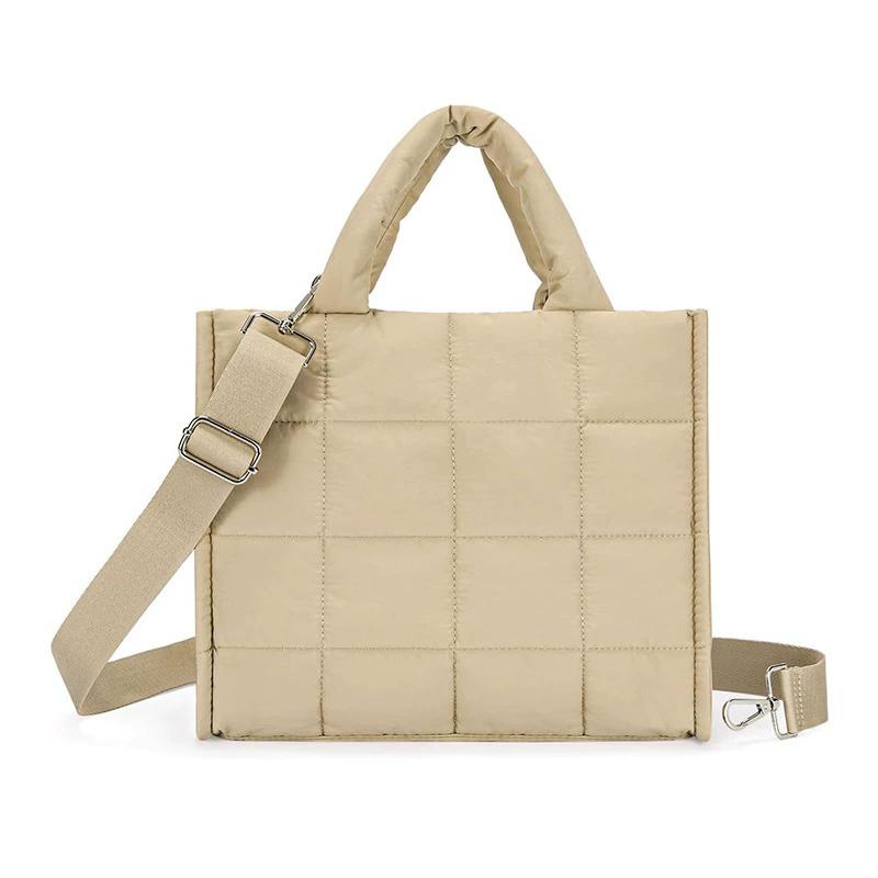 Gesteppte Puffer-Tragetasche für Damen, Große leichte bauschige Umhängetasche, Arbeitstasche für Reisen, Ideales personalisiertes Geschenk