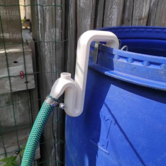 Siphon Tuyau de Débordement à Pince Tuyau de Débordement d'Eau de Pluie Imprimé en 3D Tuyau de Débordement pour Aquarium Grand Récupérateur d'Eau de Pluie