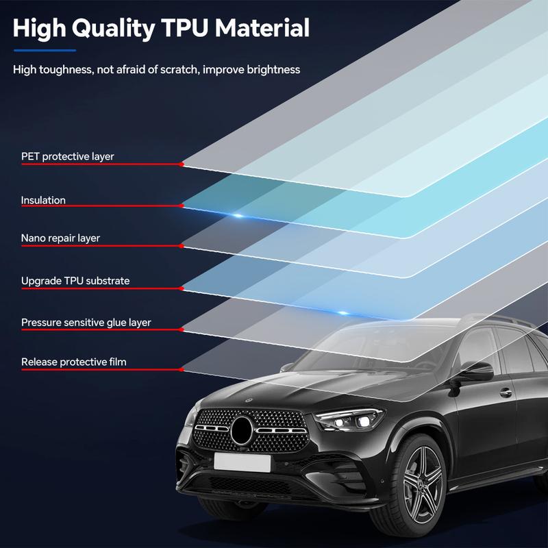 For Mercedes Benz GLE W167 Base - Luxury 2024 2025 Headlight Rearview TPU Protection Film Anti-scratch Pre-cut Clear PPF