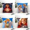 FAFullmetal Alchemist Brotherhood Pillow Case Cotton Linen Fabric Square Zipper Pillowcase Home Decorative Living Room