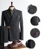 Elegant Man Suit Wedding Slim Fit Double Breasted Buttons Casual Business Man Outfit Set