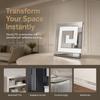 50 pcs silvery self adhesive 3D mirror wall border sticker  glass outline ornamental strip
