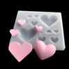 Heart Resin Mold Keychain Silicone Mold Heart Shaped Earring Mold Resin Pendant Mold for DIY Crafts Jewelry Casting Mold