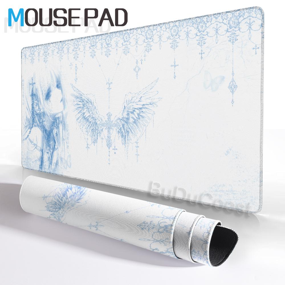 Aesthetics Anime Girls Gothic Mouse Pad Rubber Lock Edge Gamer Computer Mat Office Decort Deskmat ESports Laptop Extended Pads