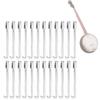 24Pcs Banjo Hooks Silver Metal Chrome Plated Parts Musical Instrument Accessories