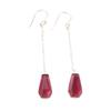 Pink Tourmaline Gemstone 925 Sterling Silver Jewelry Handmade Drop Earrings 3.0" EE-135-1