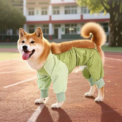 Breathable Dog Four Legged Clothing High-elasticity Adjustable Straps Pets Dustproof Pants Anti-shedding Insect-proof