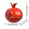 FJ FENGZHIJIE Pomegranate Fruit Figurine, Decorative Trinket Box with Golden Crystal Enamel, Indoor Table Decoration, Gift for Women and Men