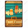 Vintage Pizza Tin Plate for Home Decor, Coffee, Donuts, Pizza, American, Kitchen, Home Decor, American Diner, Wall Posters, N375