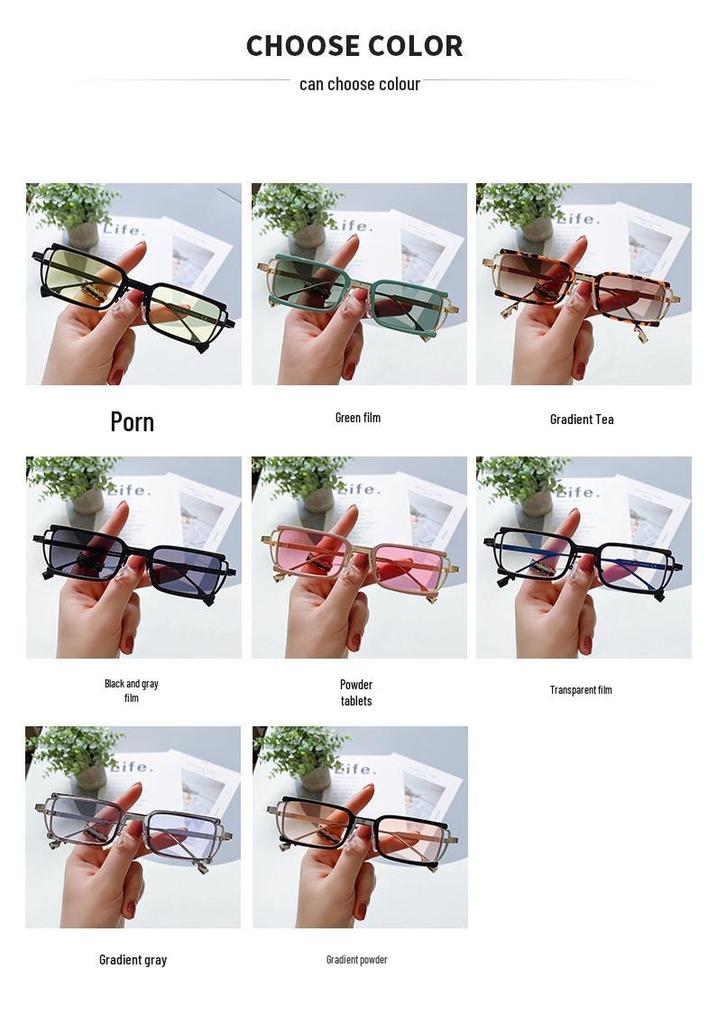 Retro Square Frame Sunglasses: Unisex European & American Style with Metal Frame for Street Fashion