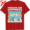 Medicine for Happiness Cats For Unisex Women Funny Cat Cotton TShirt Hot Sale Creative Trend Cute Meowy Cartoon Oneck Printed Tops