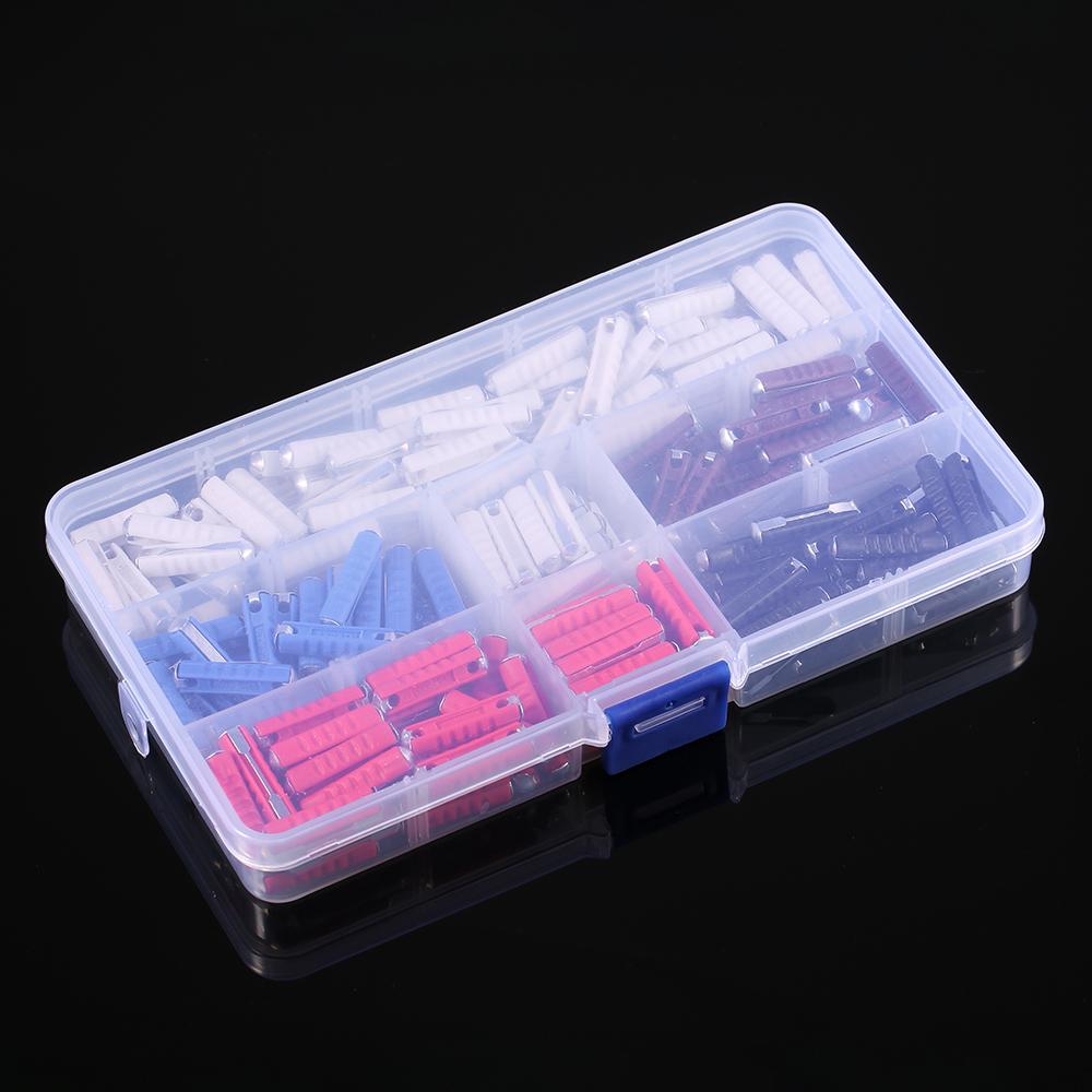200pcs Assorted Box Continental Fuses Fast Acting Torpedo Fuse Classic Car 5A 8A 10A 16A 25A German European Automotive