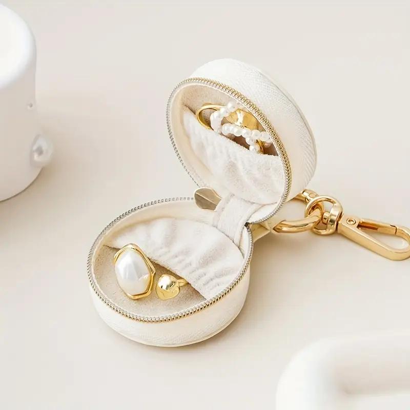 Mini Jewelry Organizer Display Travel Jewelry Case Boxes Earrings Necklace Ring Portable Handbag Jewelry Box Leather Storage